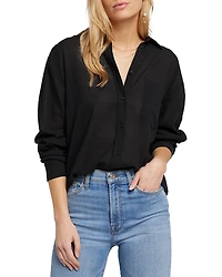 7 For All Mankind Button Front Cotton Shirt