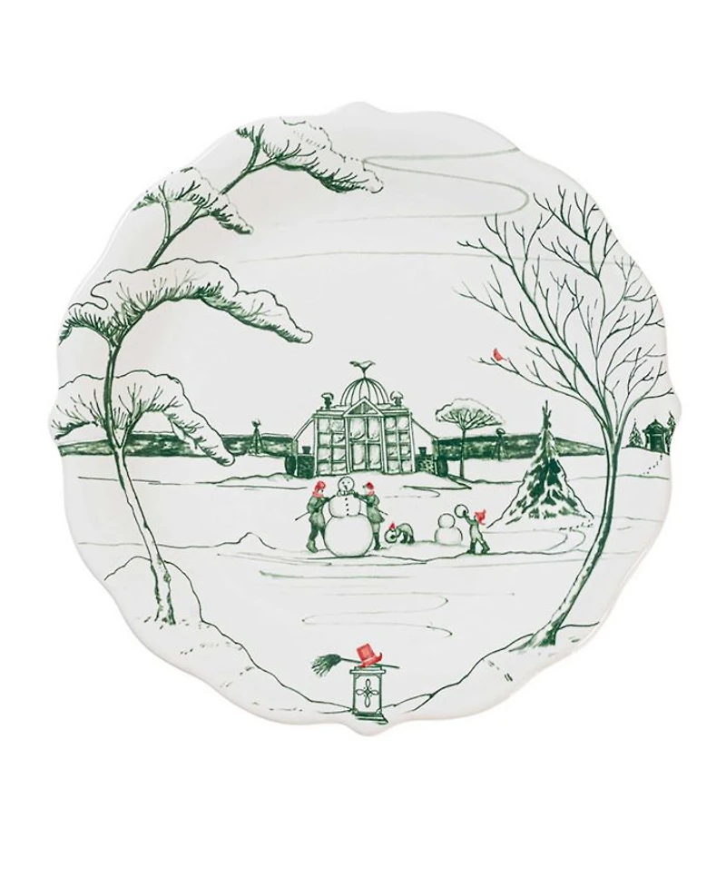 Country Estate Winter Frolic Party Plate Assorted Set of 4
