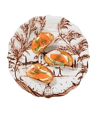 Country Estate Harvest Party Plate Assorted Set of 4