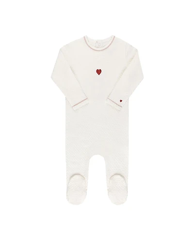 Ely's & Co. Unisex Embroidered Heart and Star Collection Footie - Baby