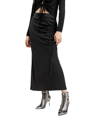 Allsaints Alexia Ruched Maxi Skirt