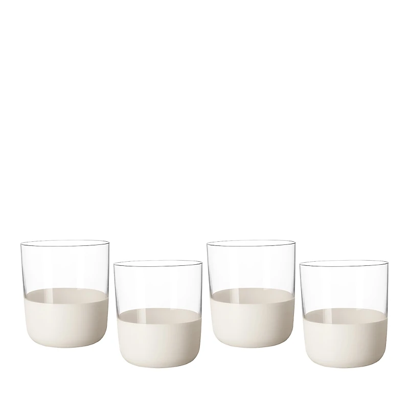 Villeroy & Boch Manufacture Rock Blanc Double Old Fashioned Glasses, Set of 4