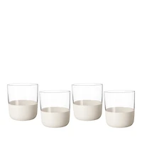 Villeroy & Boch Manufacture Rock Blanc Double Old Fashioned Glasses, Set of 4