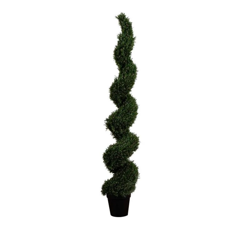 7' UV Resistant Artificial Rosemary Spiral Topiary Tree (Indoor/Outdoor)