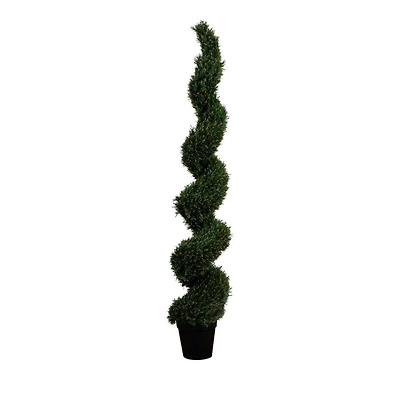7' UV Resistant Artificial Rosemary Spiral Topiary Tree (Indoor/Outdoor)