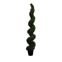 7' UV Resistant Artificial Rosemary Spiral Topiary Tree (Indoor/Outdoor)