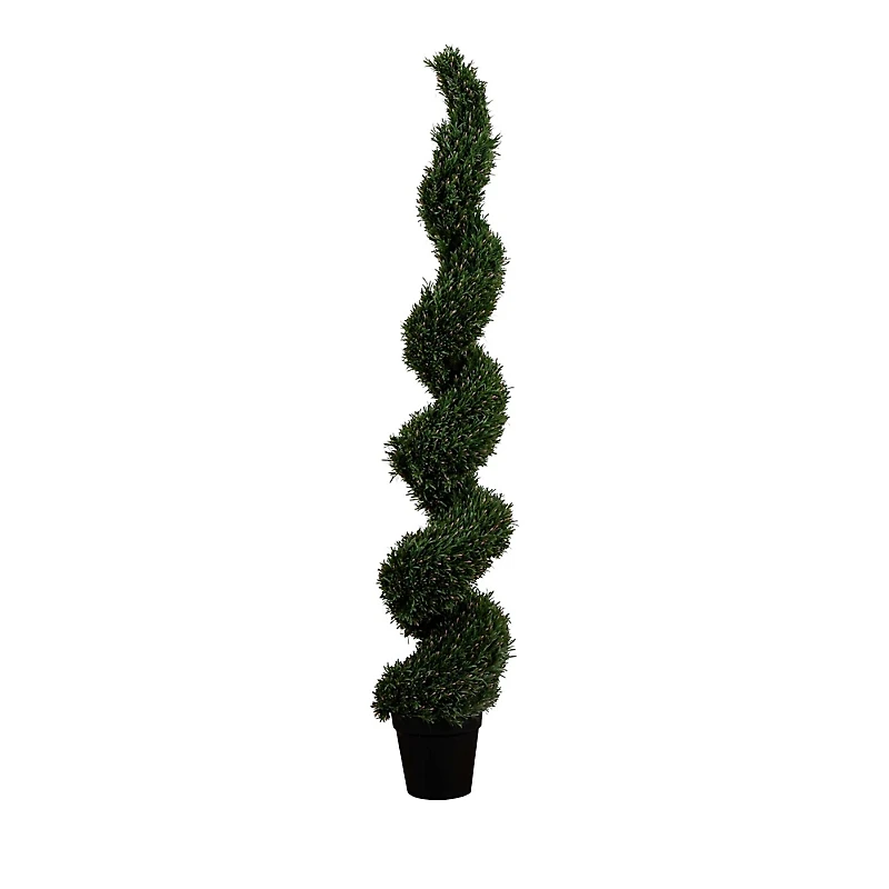 Nearly Natural 7' Uv Resistant Artificial Rosemary Spiral Topiary Tree (Indoor/Outdoor)
