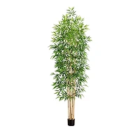 Nearly Natural 9' Artificial Bamboo Tree with Real Bamboo Trunks