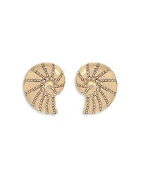Studded Shell Statement Stud Earrings
