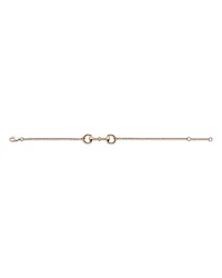 18K Rose Gold Horsebit Diamond Accented Chain Bracelet