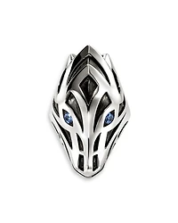 Men's Sterling Silver Naga Blue Sapphire Snake Ring