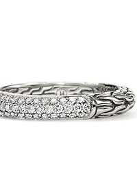 Sterling Silver JH Essentials Pavé Diamond Band Ring, 0.60 tcw