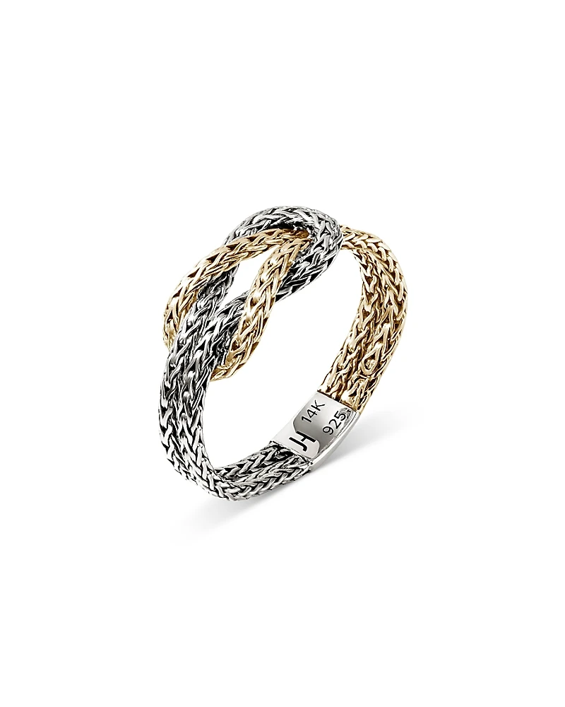 John Hardy 14K Yellow Gold & Sterling Silver Love Knot Ring