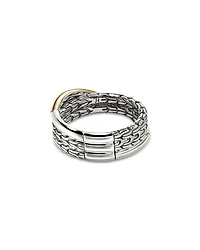 14K Yellow Gold & Sterling Silver JH Essentials Crossover Ring