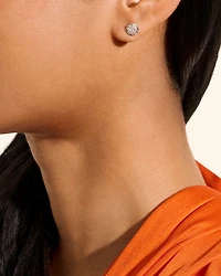 Sterling Silver JH Essentials Diamond Pavé Frame Stud Earrings