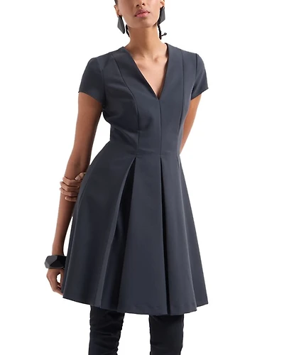Techno Cady Pleated Dress