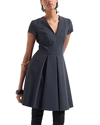 Techno Cady Pleated Dress