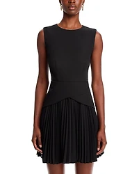 Haddy Mixed Media Pleated Dress