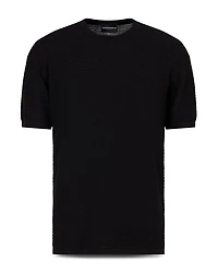 Allover Jacquard Short Sleeve Sweater