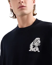 Embroidered Bulldog Sweater