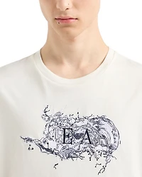 Cotton Embroidered Logo Graphic Tee