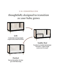 Lolly 3-in-1 Convertible Crib with Toddler Bed Conversion Kit
