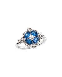 Bloomingdale's Fine Collection Blue Sapphire & Champagne Diamond Ring