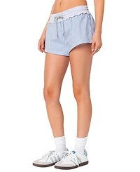 Edikted Riva Striped Contrast Shorts