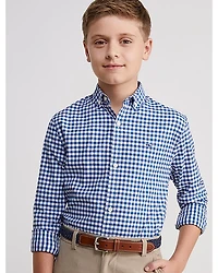 Boys' On-The-Go Brrr° Gingham Button Down Shirt - Little Kid, Big Kid