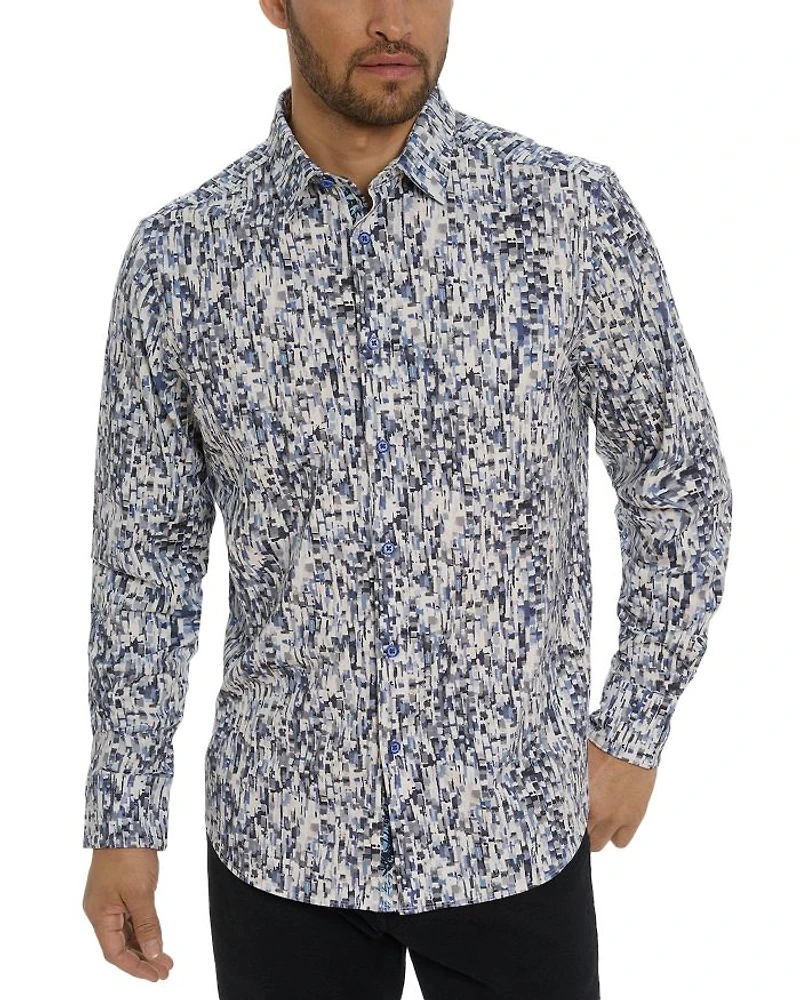 Fragment Button Front Printed Shirt