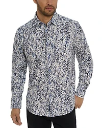 Fragment Button Front Printed Shirt