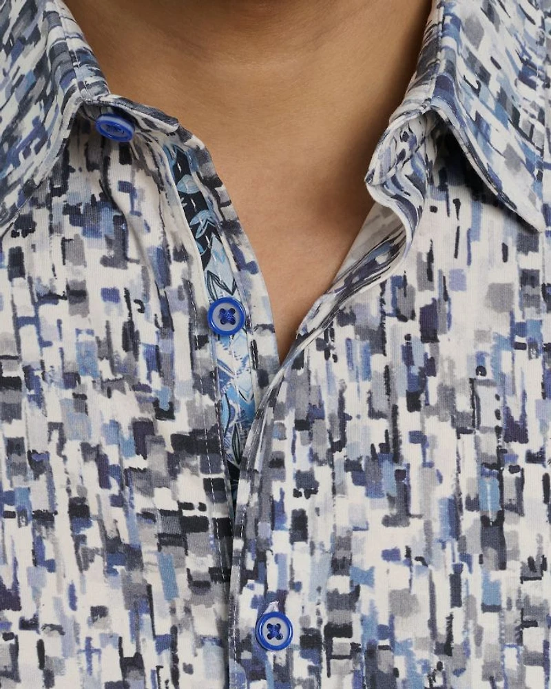 Fragment Button Front Printed Shirt