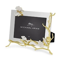 Butterfly Ginkgo Gold Reflective Frame, 5" x 7"