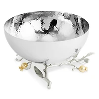 Pomegranate Silver and Gold Serving Bowl