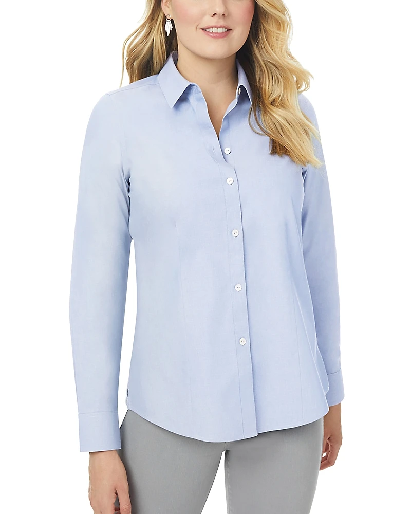 Foxcroft Plus Dianna Long Sleeve Shirt