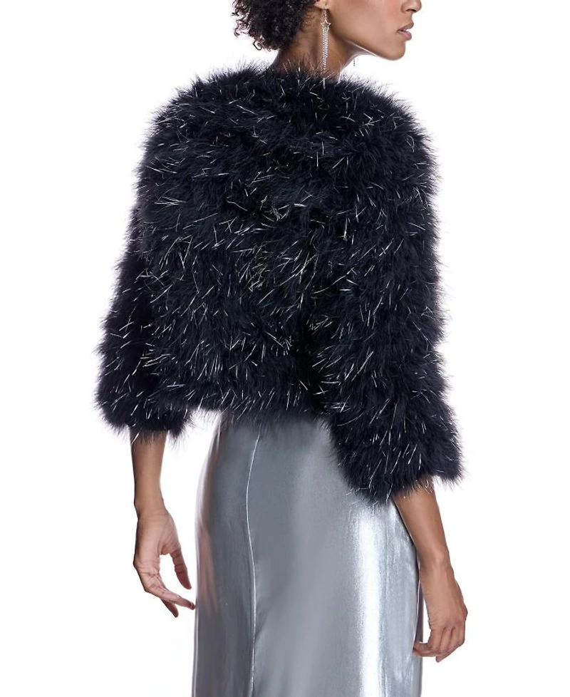 Feather Bolero with Metallic Thread Inserts