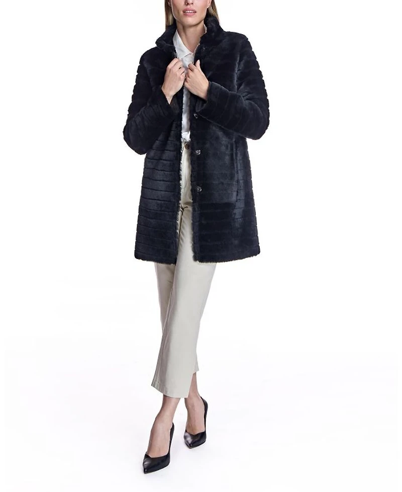 Grooved Shearling Jacket