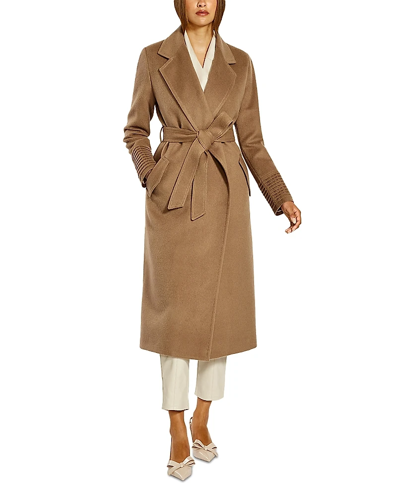Sentaler Long Notched Collar Wrap Coat