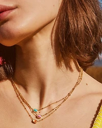 Mini Elisa Satellite Short Pendant Necklace, 15"-19"