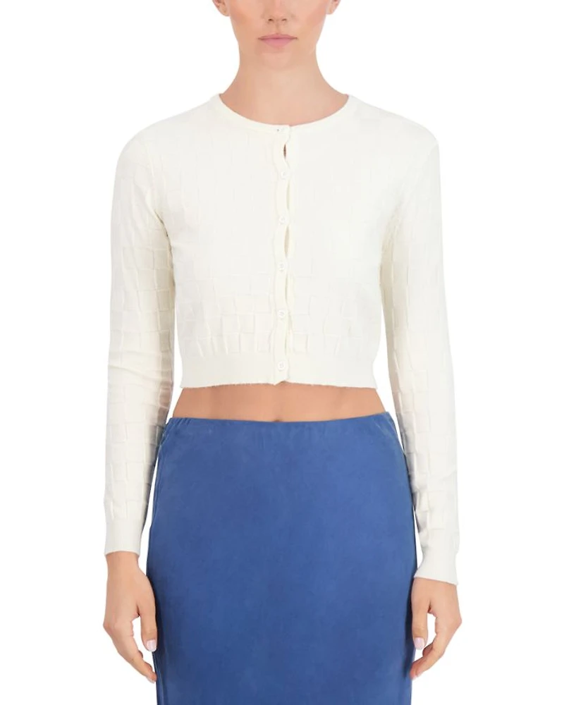 Basketweave Knit Cardigan