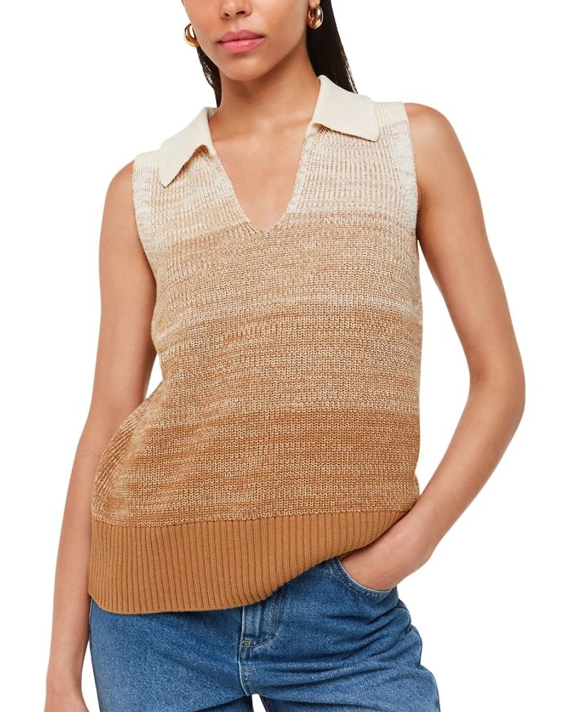 Collared Ombré Top