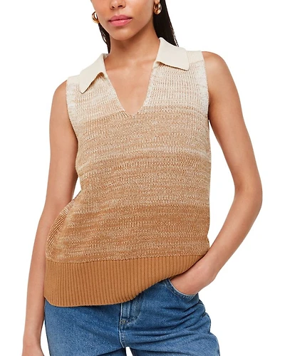 Collared Ombré Top