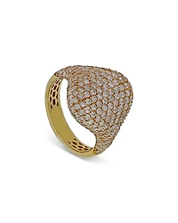 18K Yellow Gold Pavé Diamond Dome Statement Ring - Exclusive, Italy Campaign