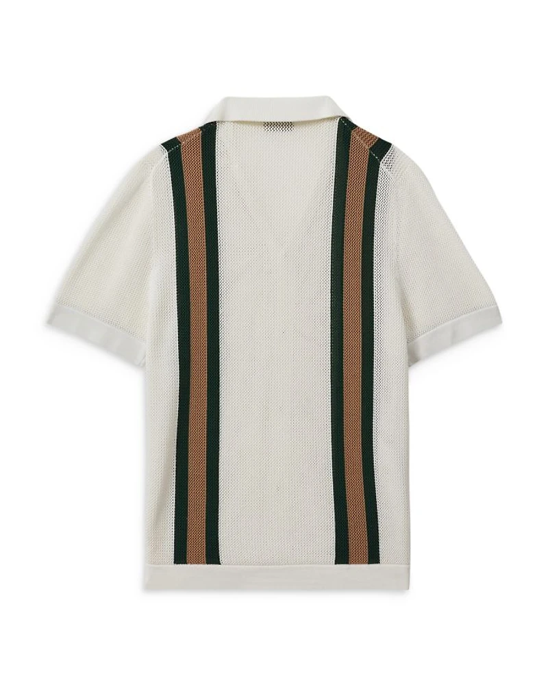 Danube Wide Stripe Button Front Camp Shirt