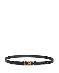 Salvatore Ferragamo Women's Gancini Slim Leather Belt