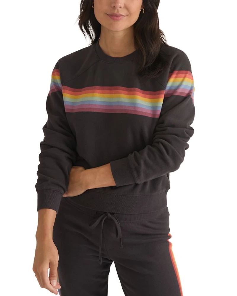 Anytime Rainbow Striped Sweatshirt