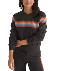 Anytime Rainbow Striped Sweatshirt