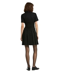 Tweed Short Sleeve Blazer Mini Dress