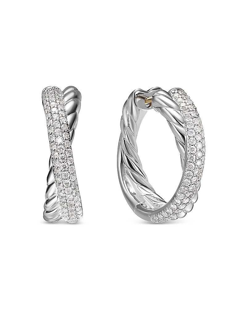 David Yurman Crossover Hoop Earrings
