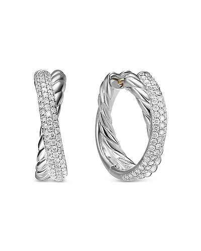 David Yurman Crossover Hoop Earrings